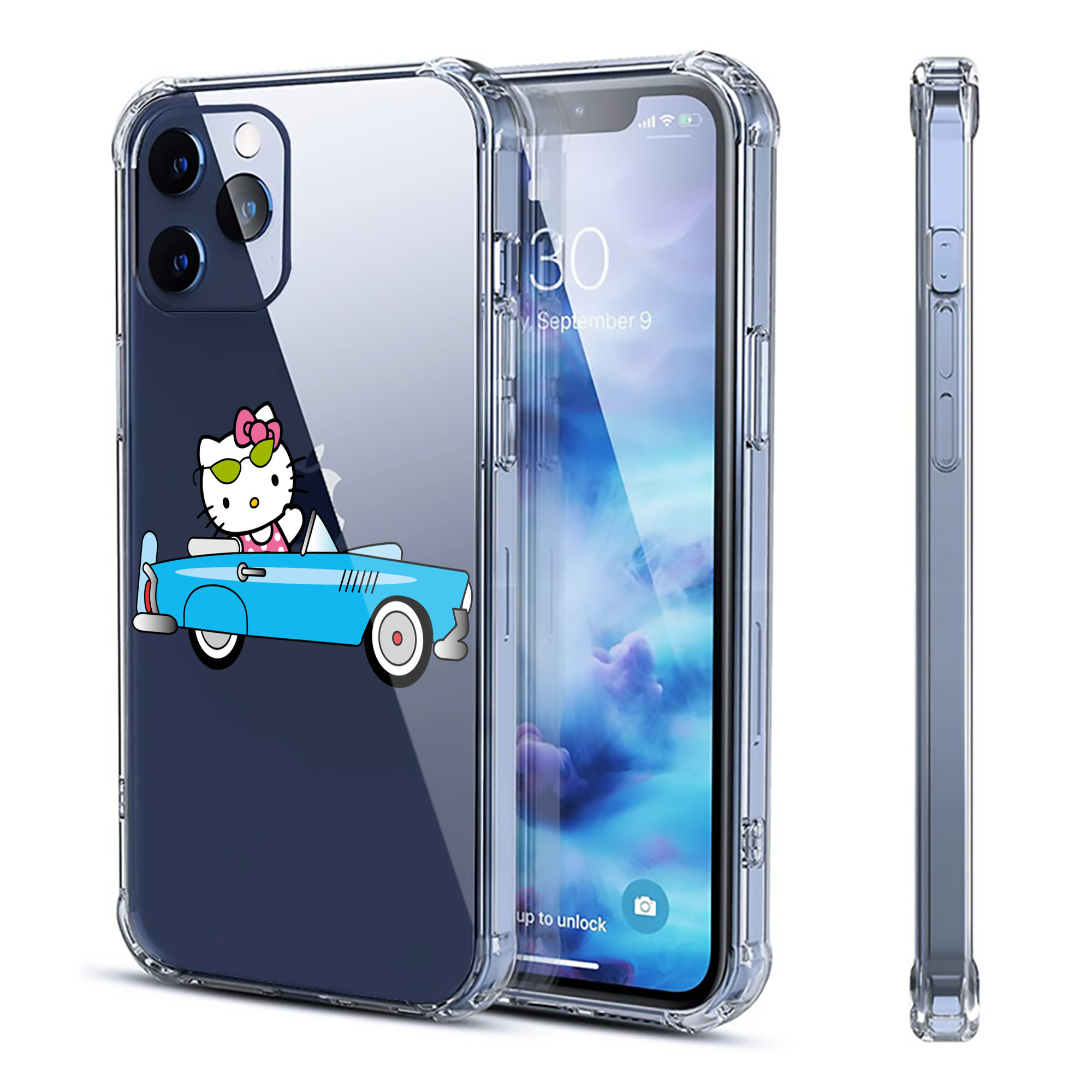 （画像用） Hello Kitty ハローキティ 【iPhone 12シリーズ対応】透明スマホケース（クリアソフトケース）